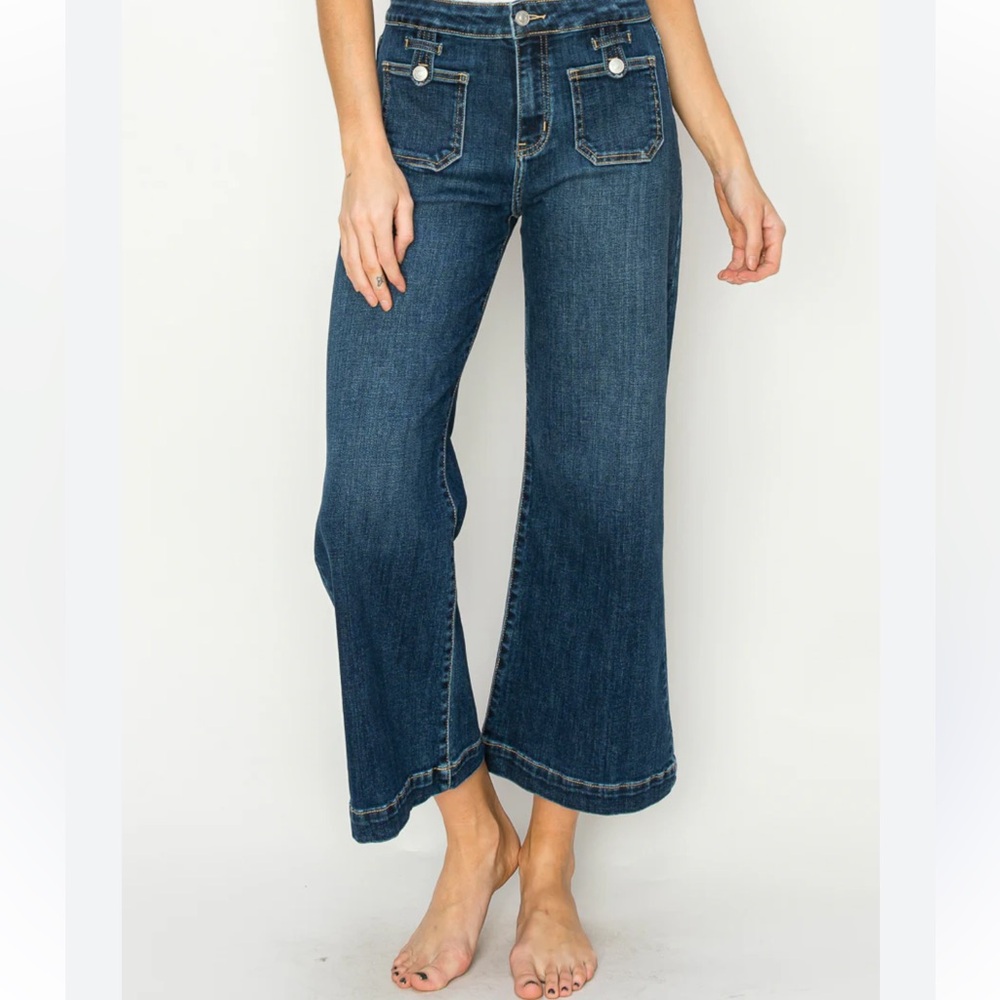 ARTEMIS VINTAGE Esme high rise, crop palazzo jeans size 13/30 0779